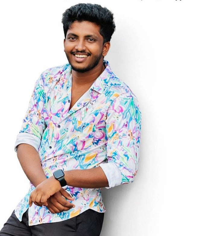 Men’s Trendy Multicolor Printed Casual Shirt