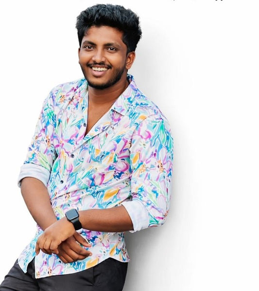 Men’s Trendy Multicolor Printed Casual Shirt