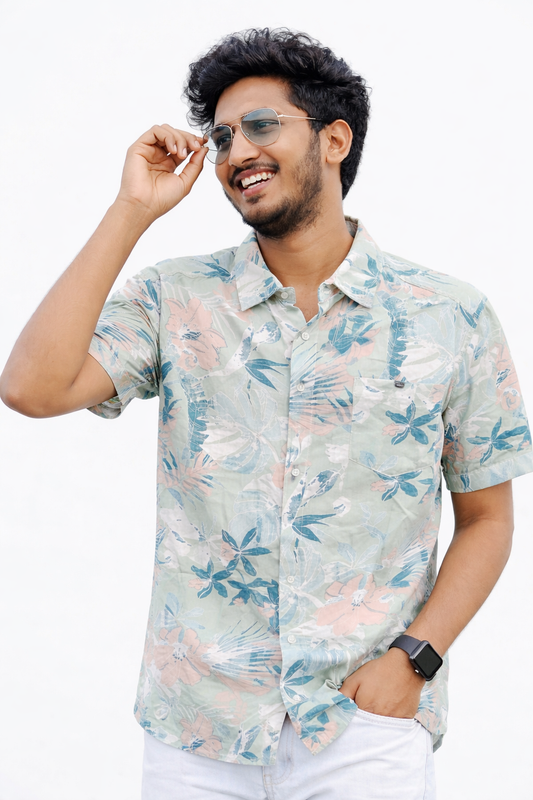 Men’s Trendy Multicolor Printed Casual Shirt (Copy)